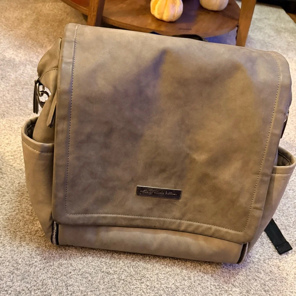 Petunia pickle bottom boxy grey backpack diaper bag